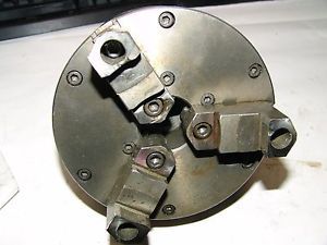 USED 6&#034; BUCK 3 JAW CHUCK 2063R WITH 1 1/2&#034; Back Plate South Bend Lathe Logan