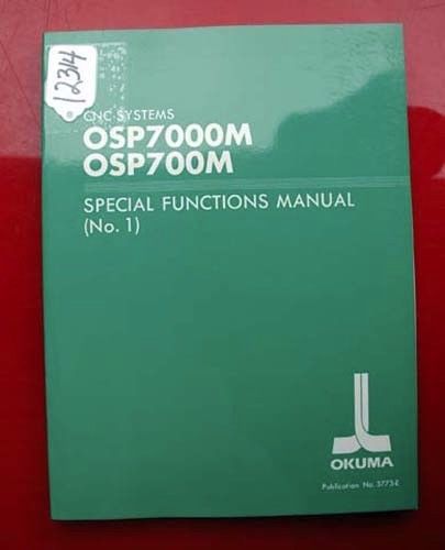 Okuma CNC Systems Special Functions Manual (No. 1): OSP : 3773-E (Inv.12314)