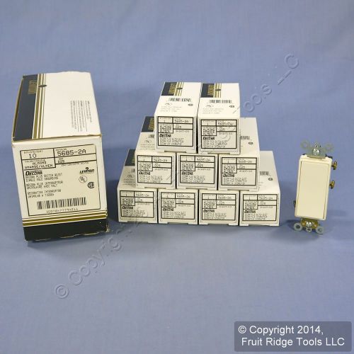 10 Leviton Almond Maintained SPDT Center-OFF COMMERCIAL Rocker Switches 5685-2A