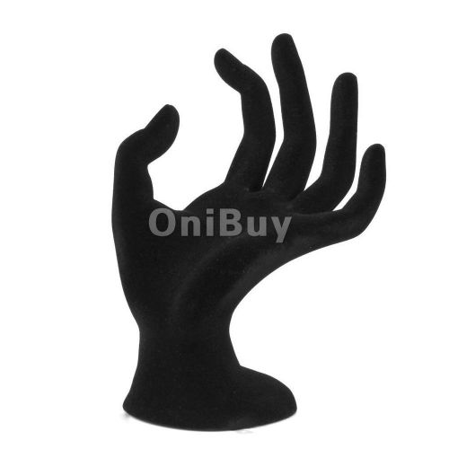 Black Velvet OK Hand Ring Jewelry Display Holder Stand Shop