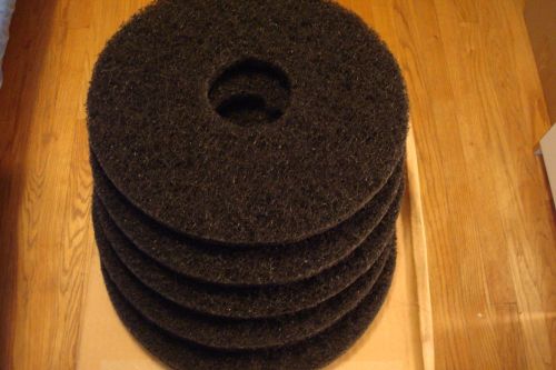 13&#039;&#039; americo floor maintenance black stripping pads, 5- pads. c for sale