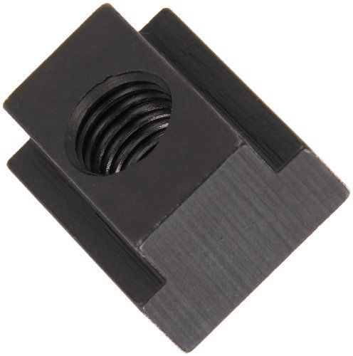 Small Parts 1018 Steel T-Slot Nut, Black Oxide Finish, Tapped Through, 5/16&#034;-18
