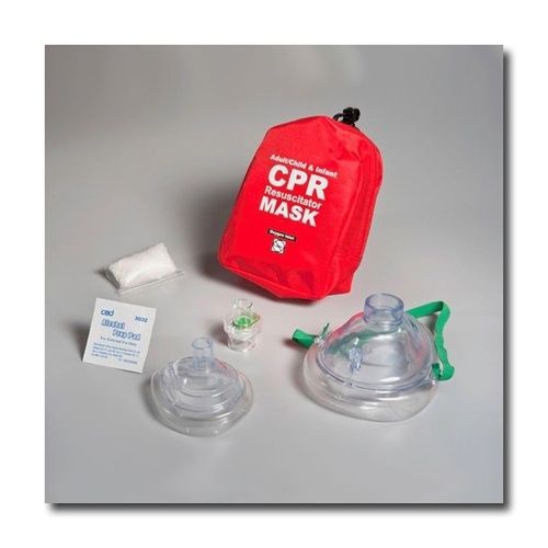 Adult, child size cpr pocket rescue mask - cpr face mask 000 252 102 cprs-401r for sale