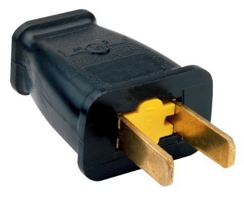 Pass &amp; seymour sa440bkcc10 residential non polarized plug 15-amp 125-volt for sale