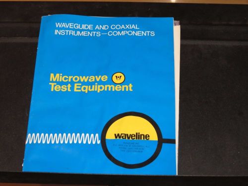 WAVELINE MICROWAVE TEST EQUIPMENT WAVEGUIDE &amp; COAXIAL CATALOG 1969 (#100)