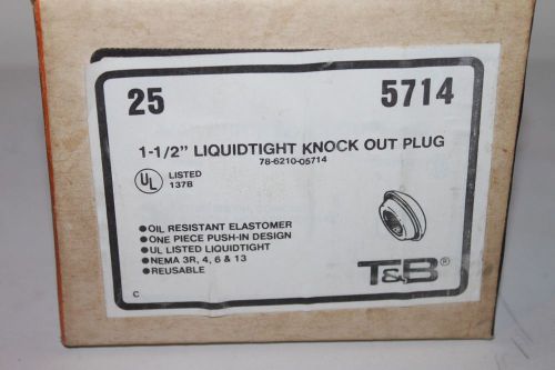 Thomas and Betts 5714 1 1/2&#034; liquidtight knockout plug  (19 total)