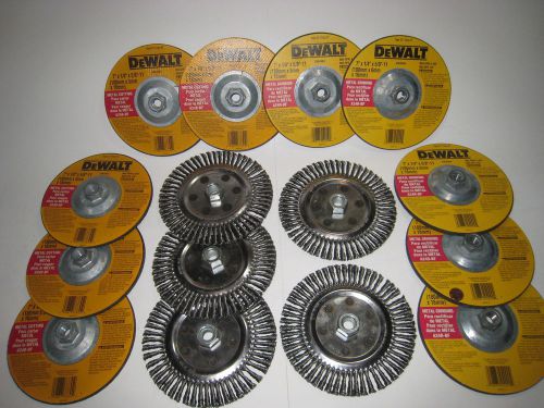 Grinder wheels cutting stringer bead knot wire brush disc metal cleaning 7&#034; pack for sale