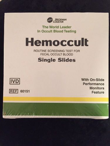 Beckman Coulter 60151 Hemoccult Single Slides 100/BX