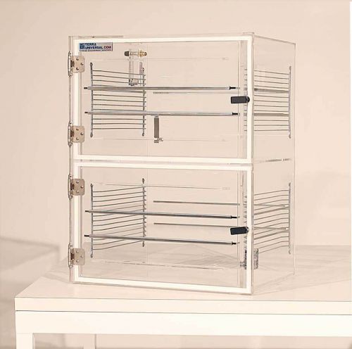 NEW Terra Universal, Extended Storage Acrylic Two Chamber ValuLine Desiccator