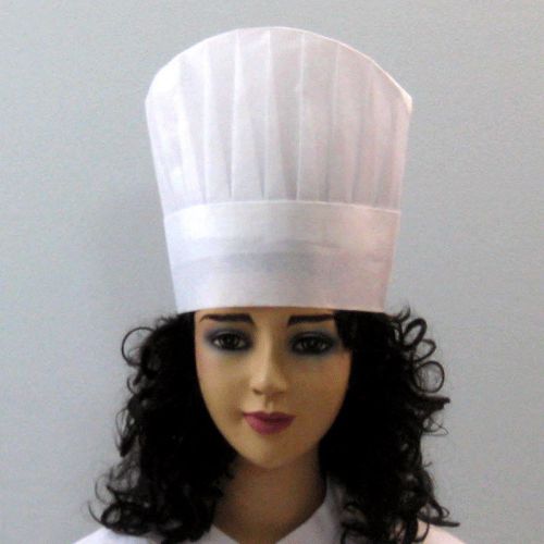 Disposable Chef Hats 9 x 11 &#034; Hats White Cooking Food Serving Paper Hats 1 Pack