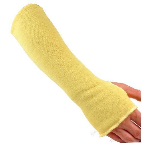 G &amp; F Kevlar 18-Inch Knit Sleeve with Thumb Slot, Yellow, Sold by 1 piece New