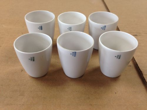 Coors lab porcelain filter crucible 38mm i.d. no. 4 lot of 6 for sale