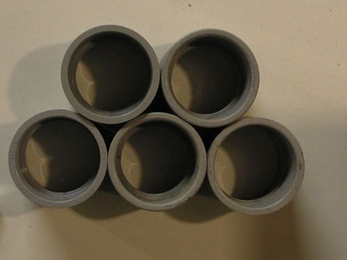 1 1/2 &#034; pvc coupling, electrical gray conduit fitting (lot of 5) for sale