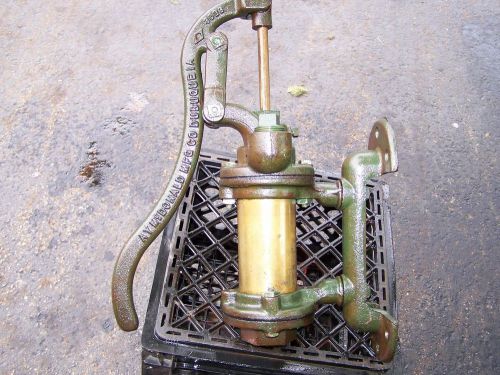 Nos mcdonald hand wall mount brass cylinder water pump hit miss engine steam wow for sale
