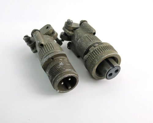 Mated Connector Set MS3106E10SL-4S + MS3101E10SL-4P Mil Spec 2 POS Solder Cts
