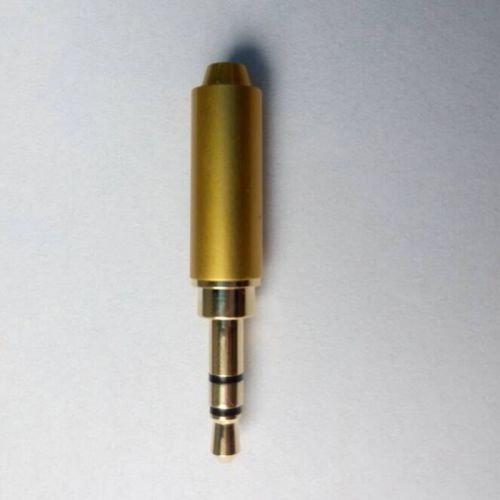 1pcs Stylish 3 Pole 3.5mm Male Repair headphone Jack Plug Audio Connector Golden