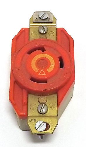 Hubbell bryant 30a locking receptacle outlet 120 v 2p 3w nema l6-30 / avail qty for sale