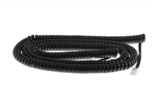 NEW 25&#039; Replacement Handset Curly Cord for Polycom SoundPoint IP Phones Black