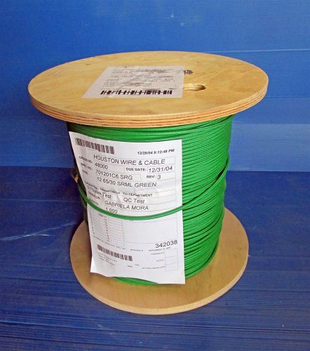 Srml wire green 12 awg 1000&#039; ft fiber glass braid appliance hi temp motor stage for sale