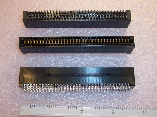 QTY (5) C81005923513 T&amp;B 70 PIN (35x2) EDGE CARD CONNECTOR 2.54mm