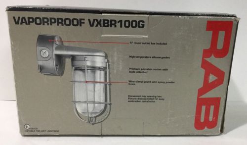 Rab lighting vxbr100g vaporproof vxbr 4&#034; wall bracket w/ glass globe and cast for sale