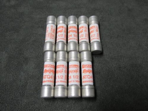 NEW NOS Lot of (9) Ferraz-Shawmut ATQ4-1/2 Amp-Trap Fuses 4.5A 500V