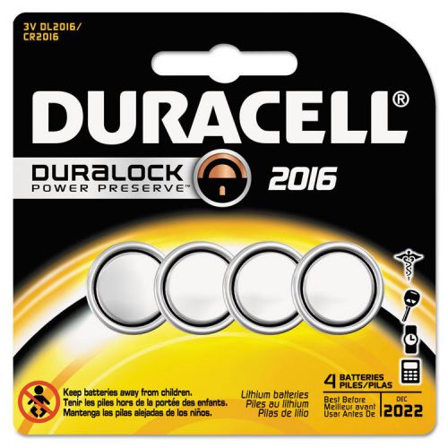&#034;Duracell Button Cell Lithium Battery #2016, 4/pk&#034;