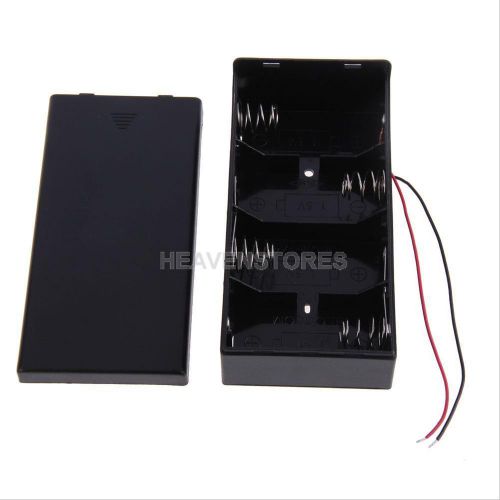 4pcs battery storage case box holder for 4x d-type batteries w/ wire lead cable for sale