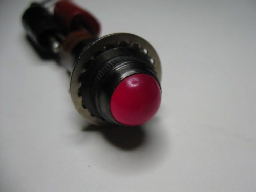 Vintage DIALCO Ruby Red Panel Mount Indicator Light with GE 47 Bulb #2