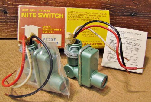 2 Vintage Bell Electric 300 Watt Electric Eye Auto Night Switch switches.