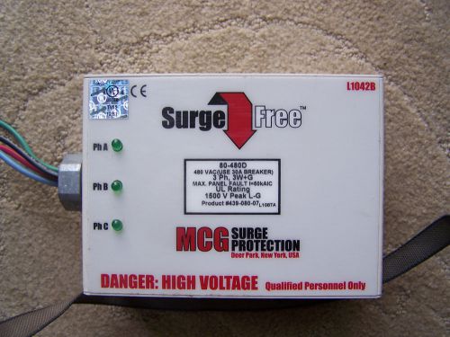 Surge free mcg surge protection ; 480 vac, 3 ph, #439-080-07, used for sale
