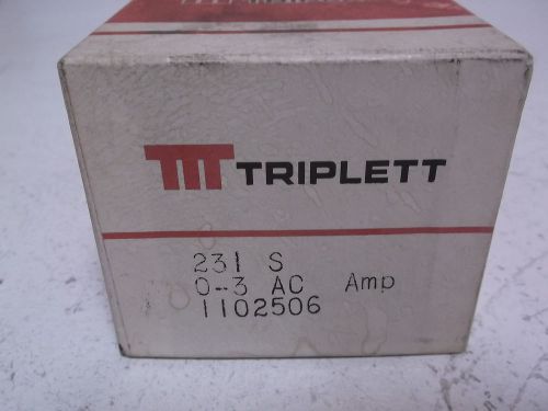 TRIPLETT 231 S PANEL METER 0-3 AC AMP *NEW IN A BOX*