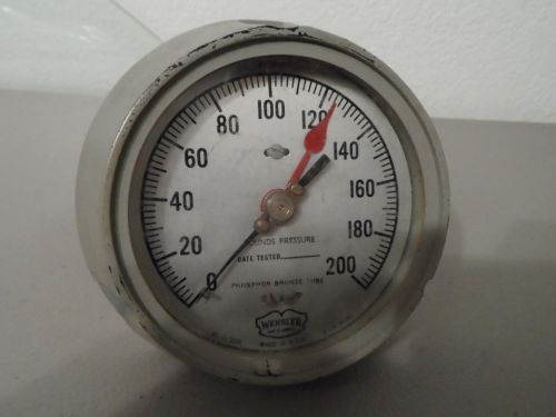 Weksler instruments pressure gauge  4&#034; diameter phosphor bronze tube for sale