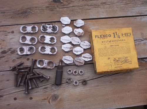 FLEXCO 1 1/4 H D BELT FASTENERS + # 2 LACING WRENCH SAW MILL TOOL