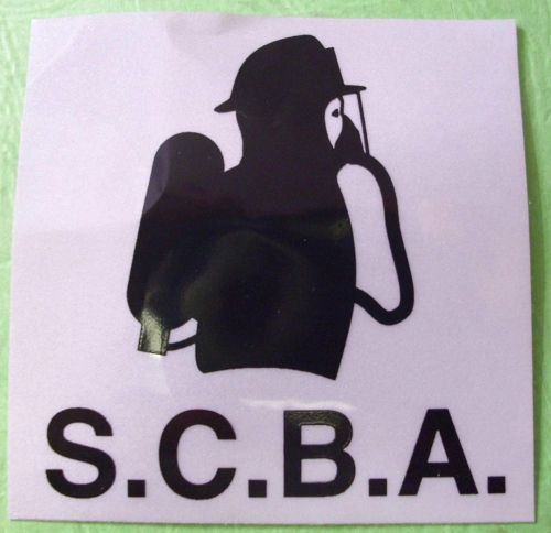 S.C.B.A.  FIRE DEPT  DECAL STICKER REFLECTIVE