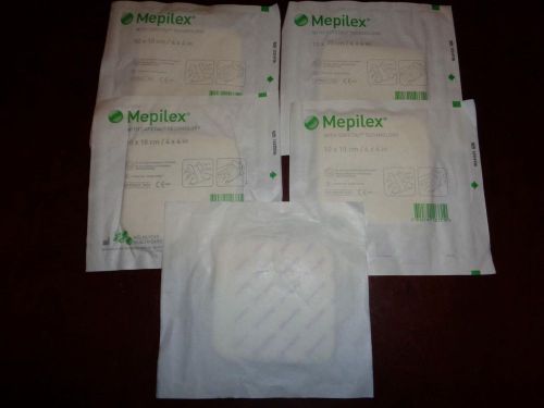 Lot of 5 Mepilex 4&#034;x4&#034; Dressing Safetac