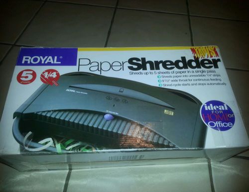Royal Paper Shredder model:Jaws  - PCUA: 29047G-D  ;Brand New