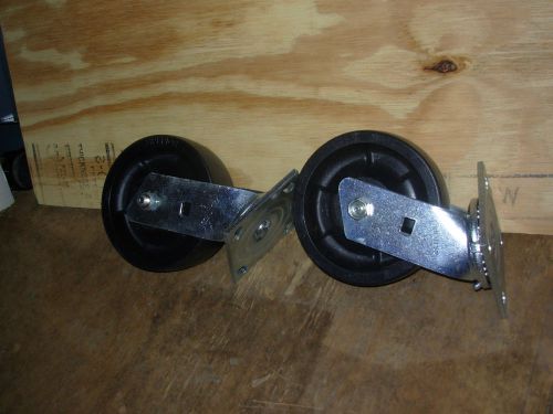 Faultless swivel plate caster wheel, polyolefin, 6&#034; x 2&#034; wheel - 2 wheels for sale