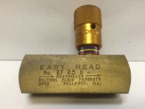 Deltrol EF25B 3/8&#034; Brass Flow Control Valve