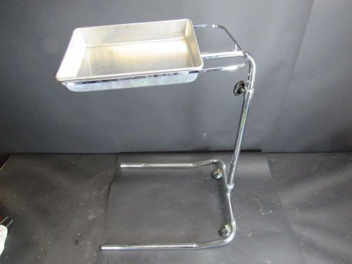 #3823 - dental medical tattoo rolling wheel tray cart instrument stainless steel for sale