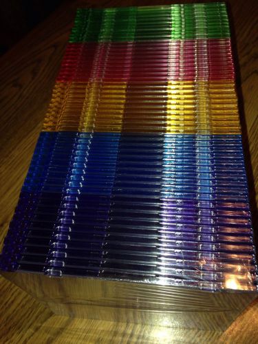50 Slim Standard Jewel CD / DVD Storage Cases, Colored