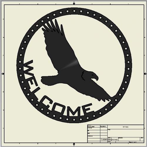 DXF File ( Eagle Welcome Sign )