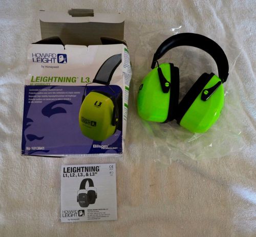 Howard leight 1013941 leightning earmuffs - hi-viz l3hv noise blocking earmuffs for sale