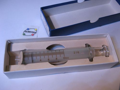Glass syringe 10cc gilbert luer 216 center tip - in box for sale