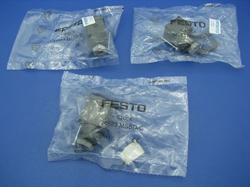 Festo solenoid valve connector - lot of 3 mssd-c  34583 new for sale