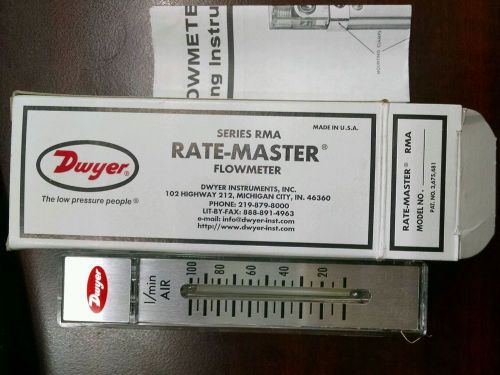 0-100 LPM Adjustable Air Flowmeter  Dwyer Rate-Master RMA-25 NEW