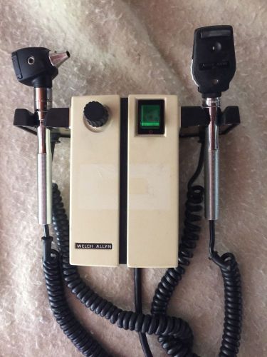 Welch Allyn Otoscope Ophthalmoscope 74710 Wall Mount with Heads  Please Read