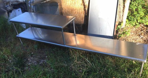 Stainless Steel Double Overhead Shelf For Prep Station / Chef Line