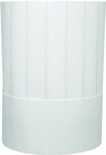 Chef Revival Non Woven Fiber Disposable Pinstripe Chef Hat, 7&#034; White (50 Pc.)