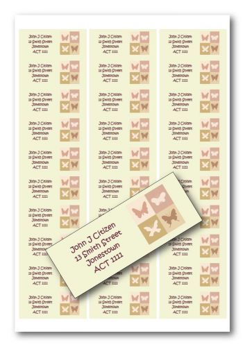 Personalised address labels - Butterflies- Buy 4 sheets, get 1 free!